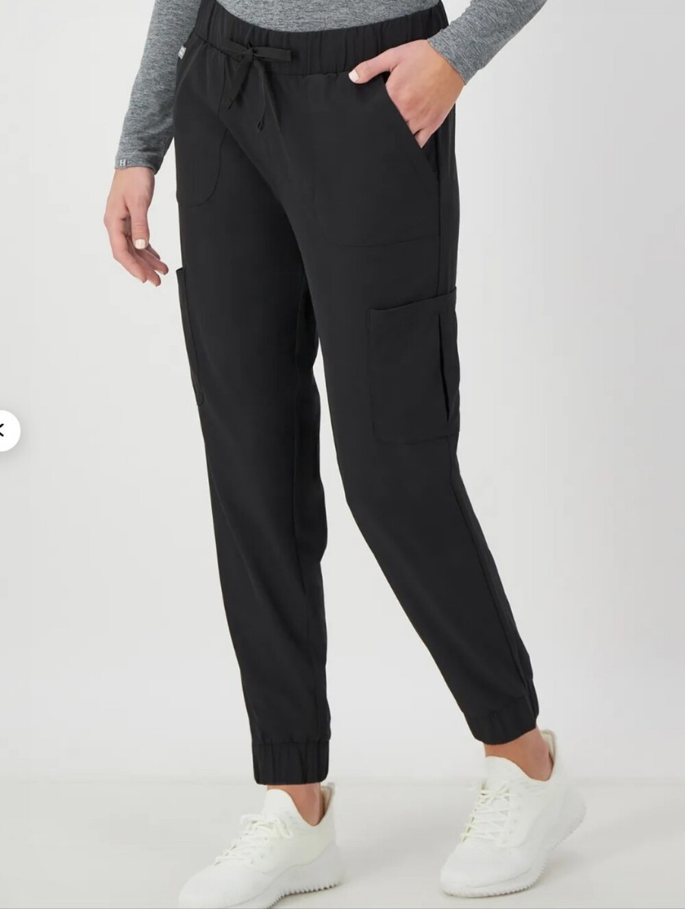 NWT Hanes Comfort Fit Women's Scrub Joggers Size Medium Black CSW101